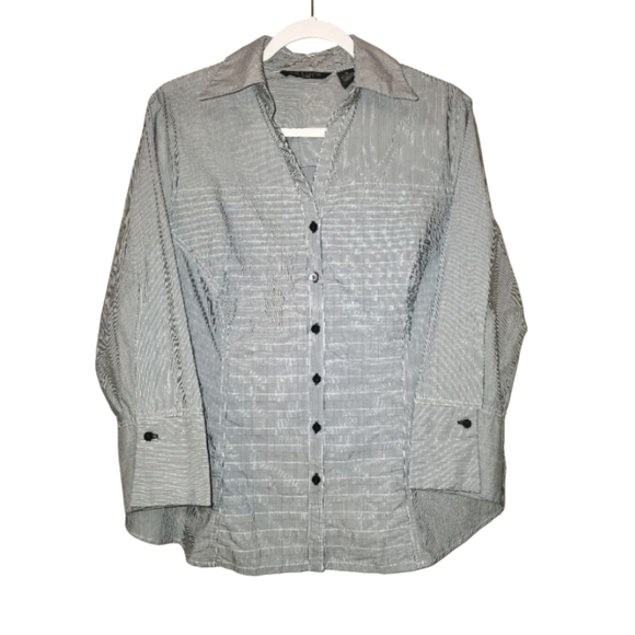 Zac & Rachel Stripe button up collared blouse - Picture 1 of 3